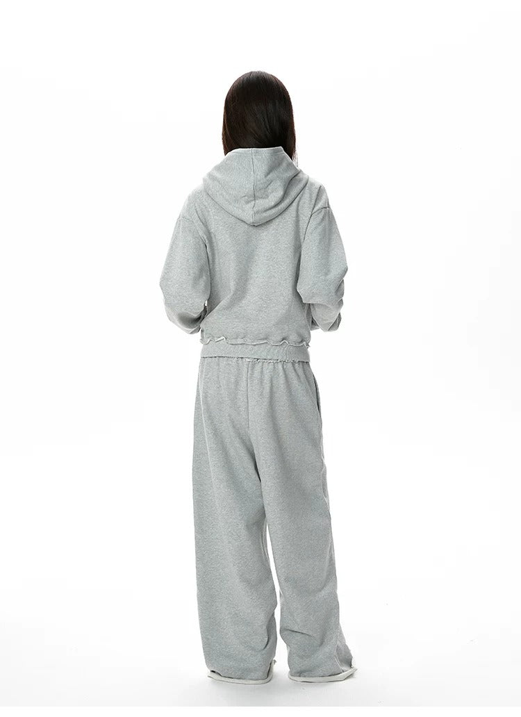Grey Studded Hoodie