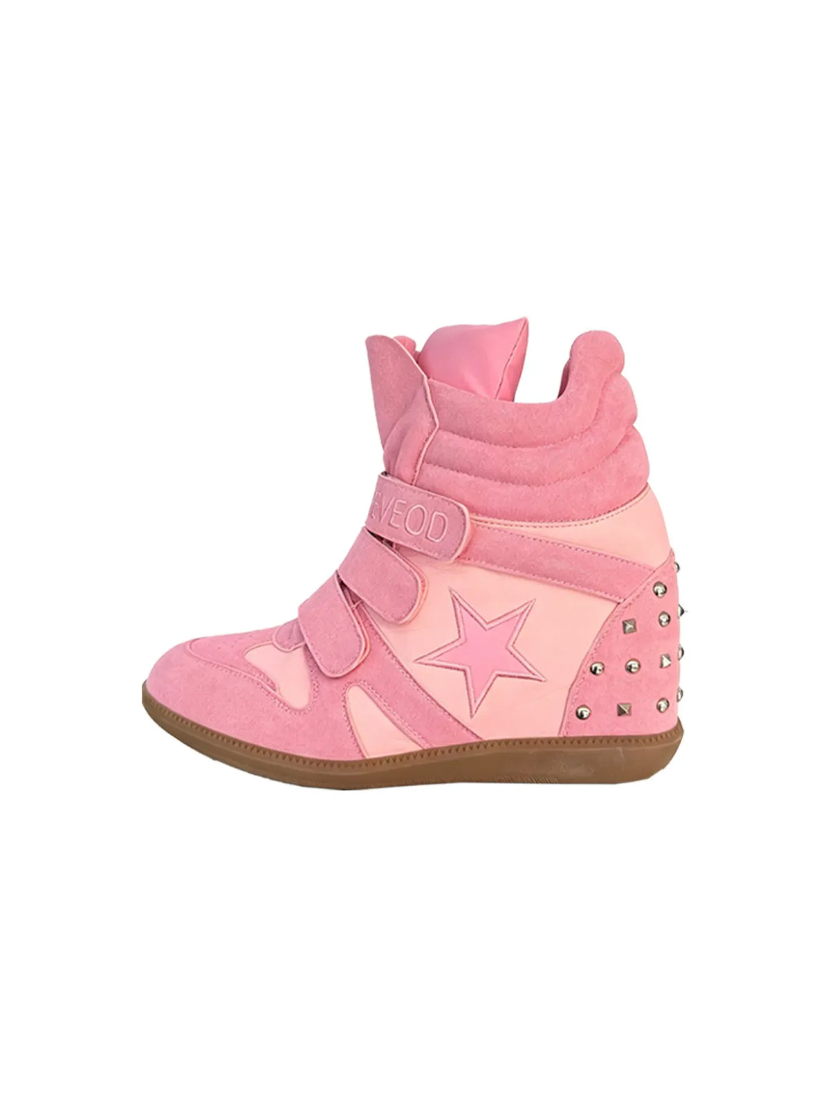 "Candy" Series Retro Y2K Cyber Colorful High Top Thick Sole Platform Wedge Sneakers, Unisex