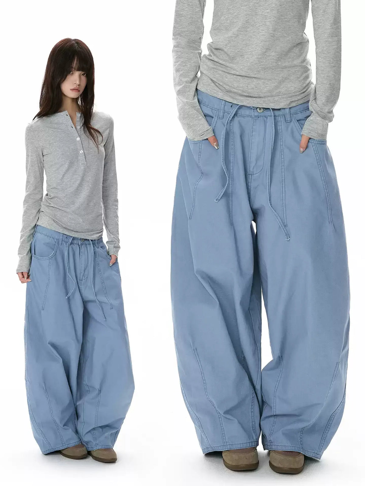 Sculpted Straight-Leg Utility Trousers