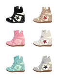 "Candy" Series Retro Y2K Cyber Colorful High Top Thick Sole Platform Wedge Sneakers, Unisex