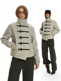 Vintage Napoleon Stand-Collar Utility Jacket
