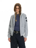 Vintage Flag Graphic Zip-Up Hoodie