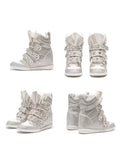 Flash Diamond Y2K Rhinestone Platform High-Top Sneakers