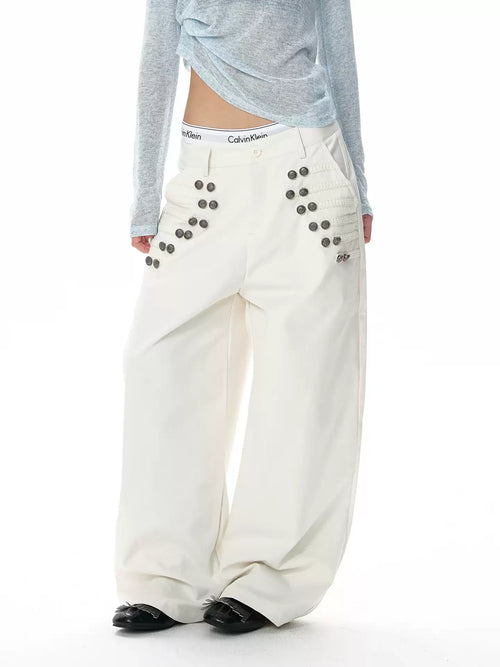 American High-Street Napoleon Wide-Leg Trousers