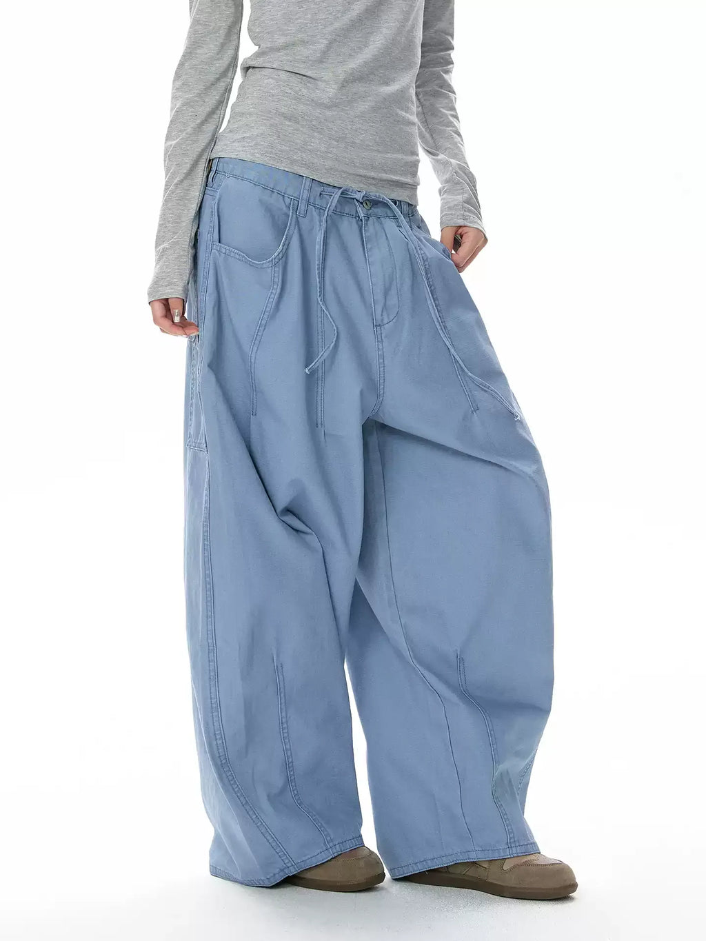 Sculpted Straight-Leg Utility Trousers