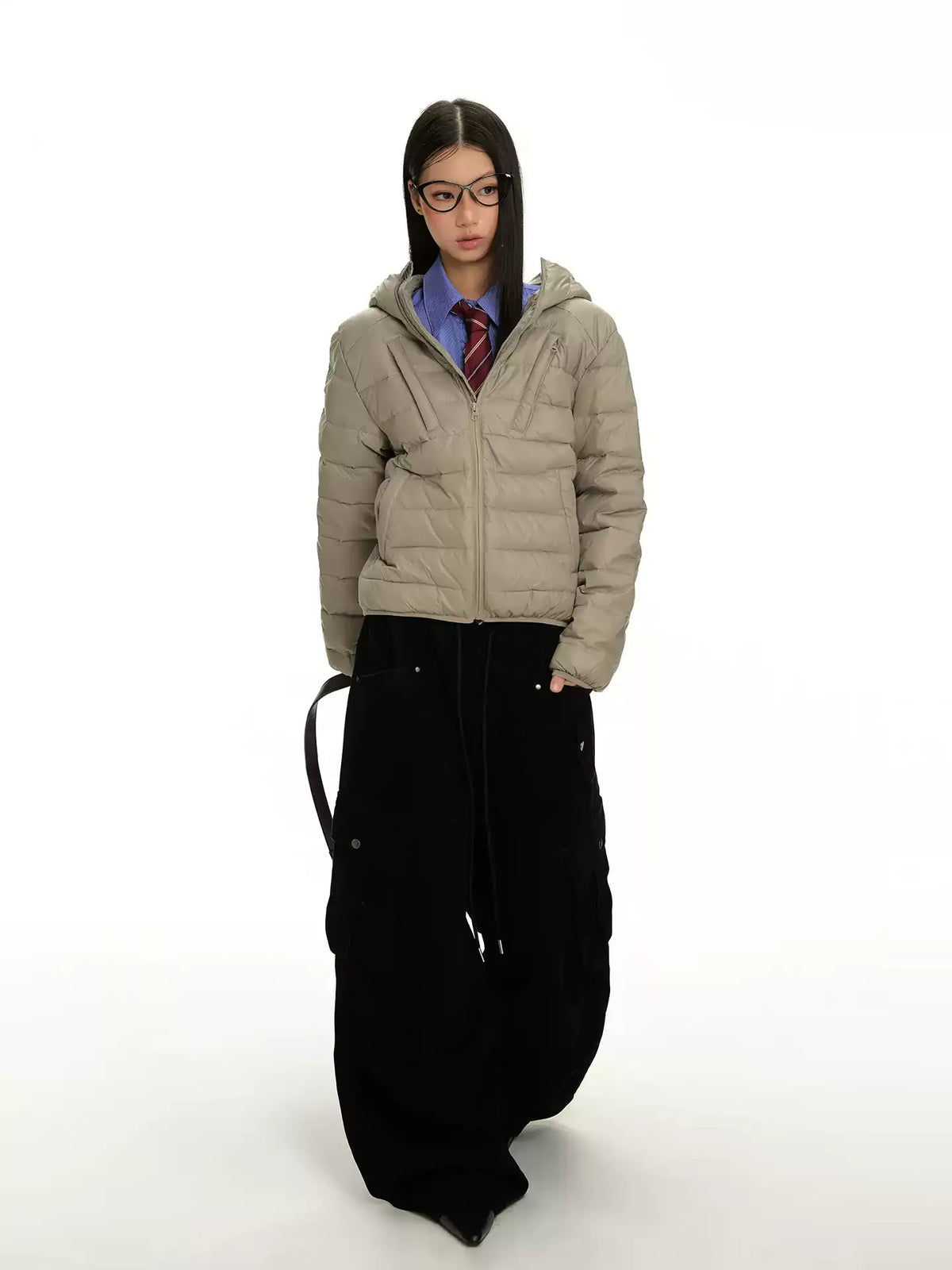 Minimal Quilted Hooded Puffer Jacket