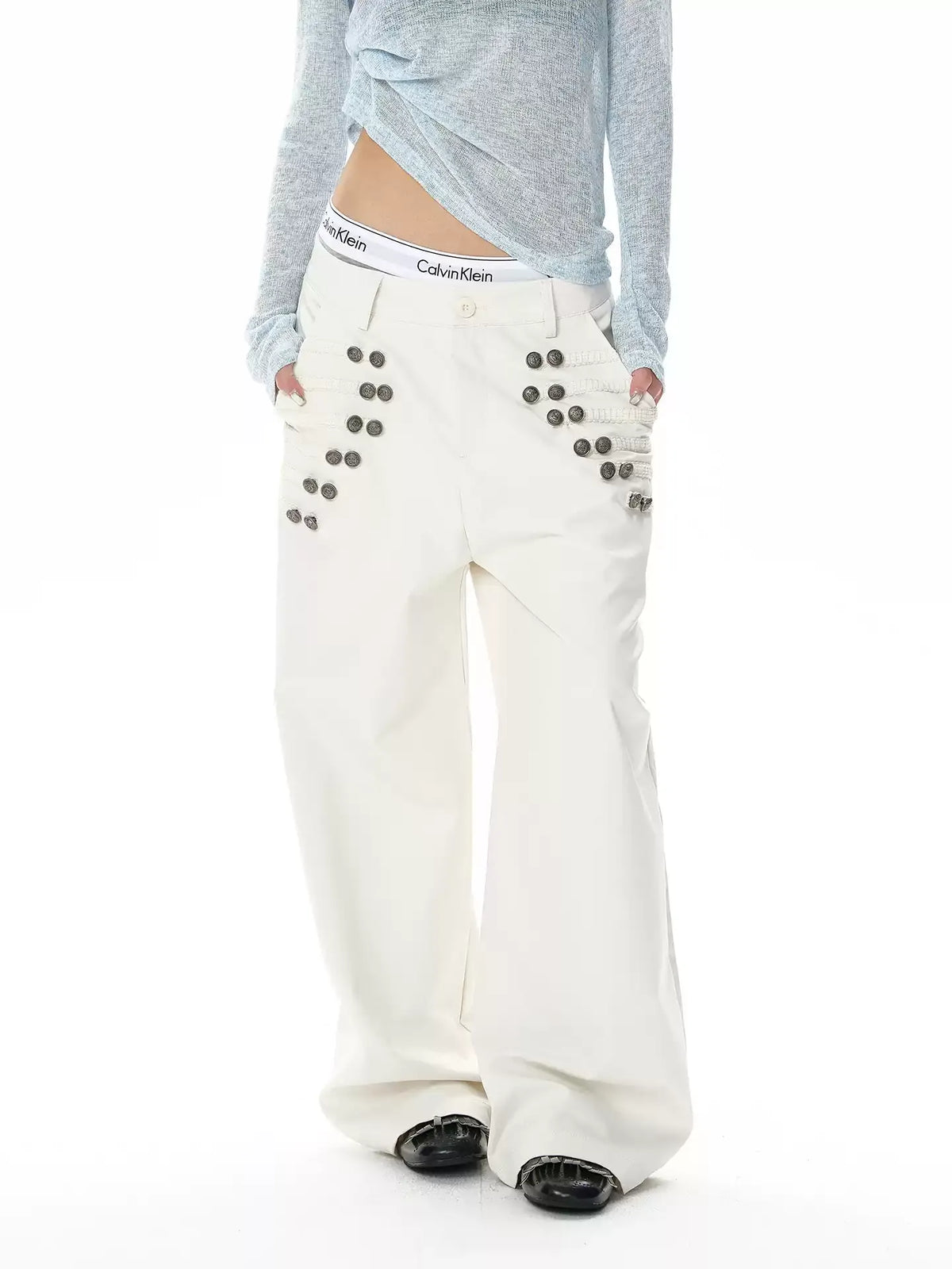 American High-Street Napoleon Wide-Leg Trousers
