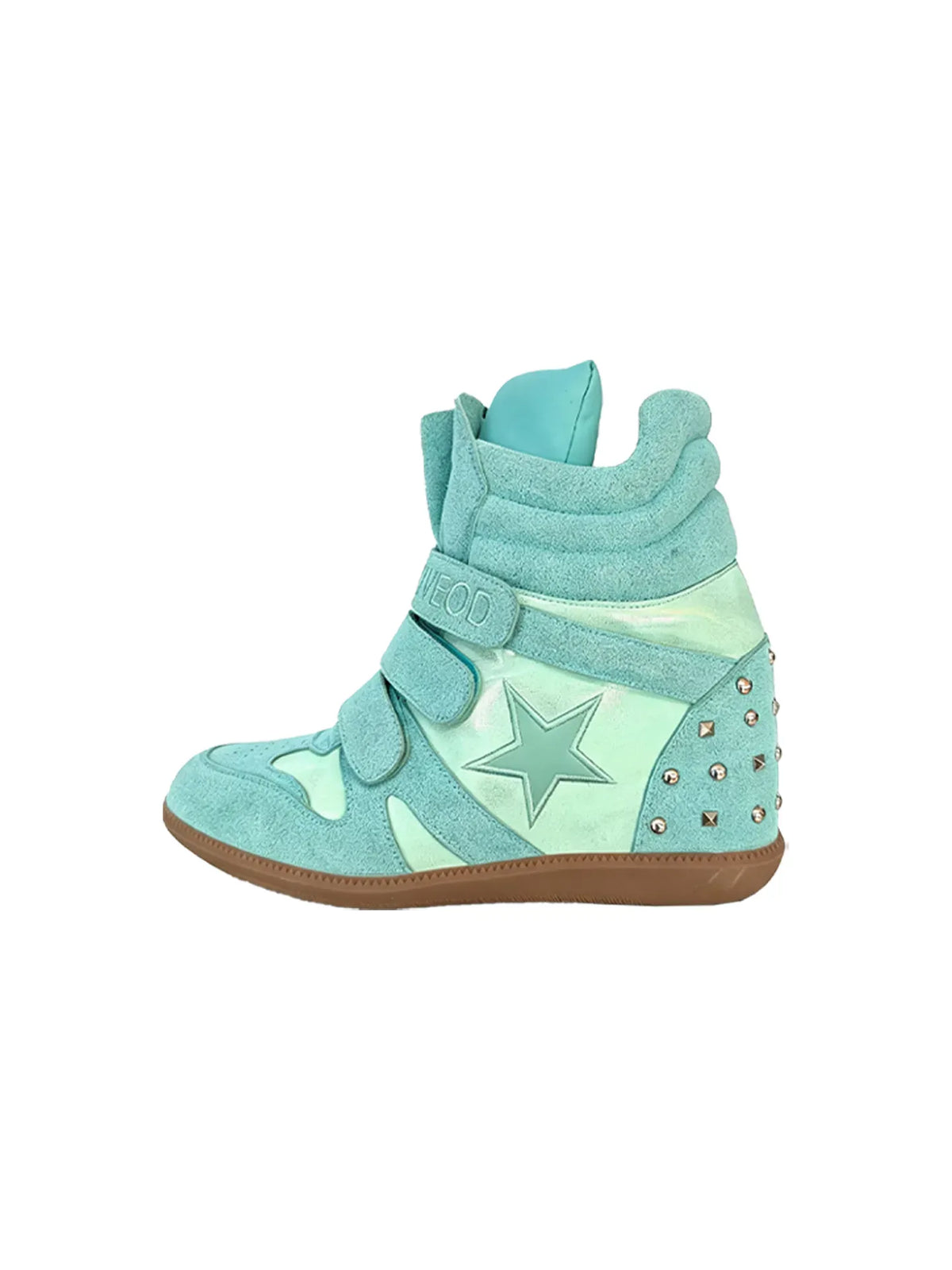 "Candy" Series Retro Y2K Cyber Colorful High Top Thick Sole Platform Wedge Sneakers, Unisex